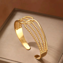 Ball Wave Cuff Bracelet