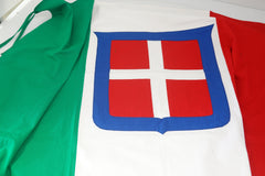 WW1 WW2 Riproduzione Bandiera Regno d-Italia Stemma Sabaudo Cucita in Cotone cm 150 x 96