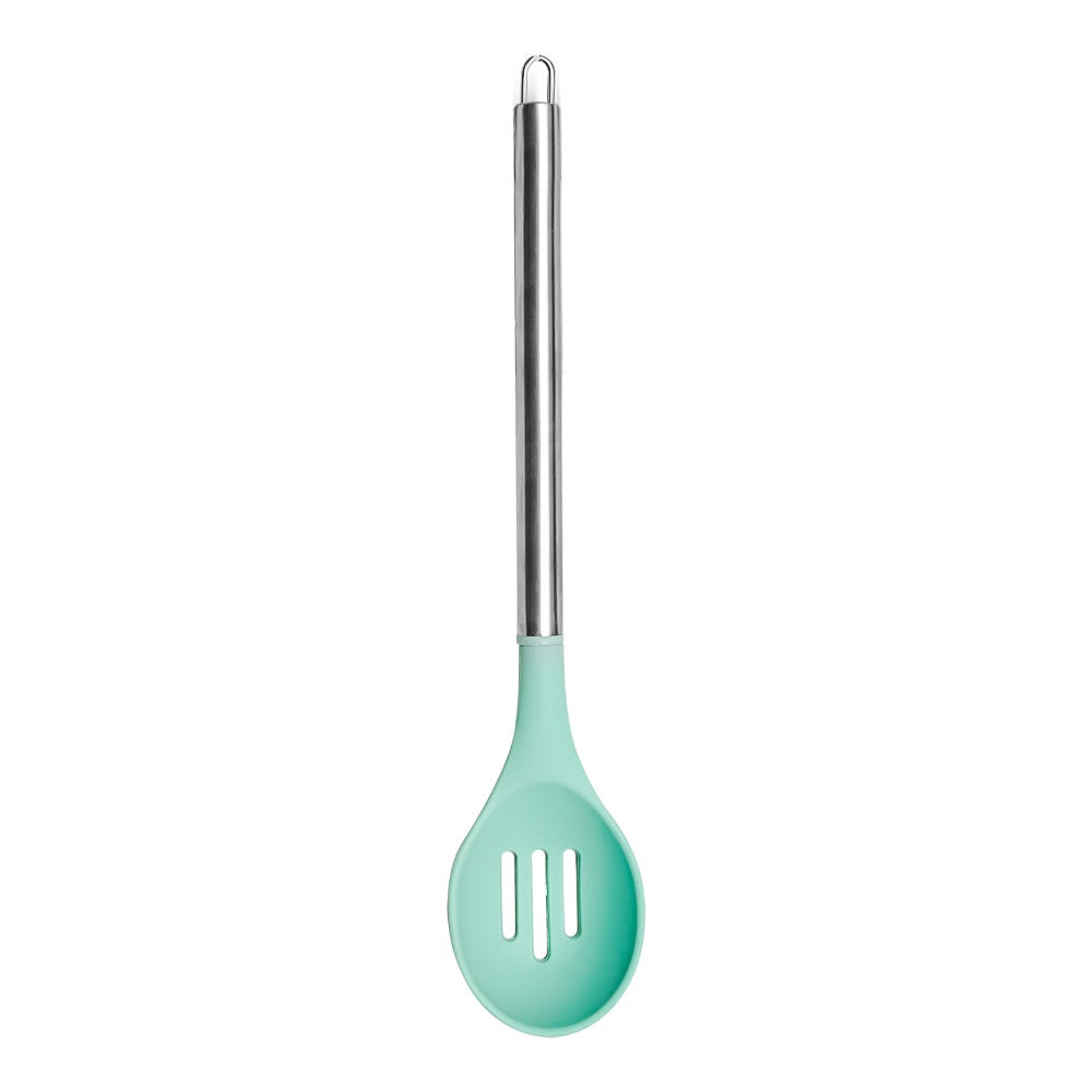 Cuchara ranurada de acero y punta de silicón varios colores ATU02B Home Sweet Home