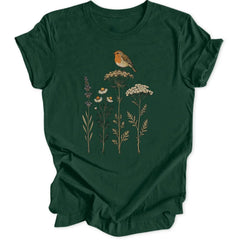 Wildflower Robin - Forest Green
