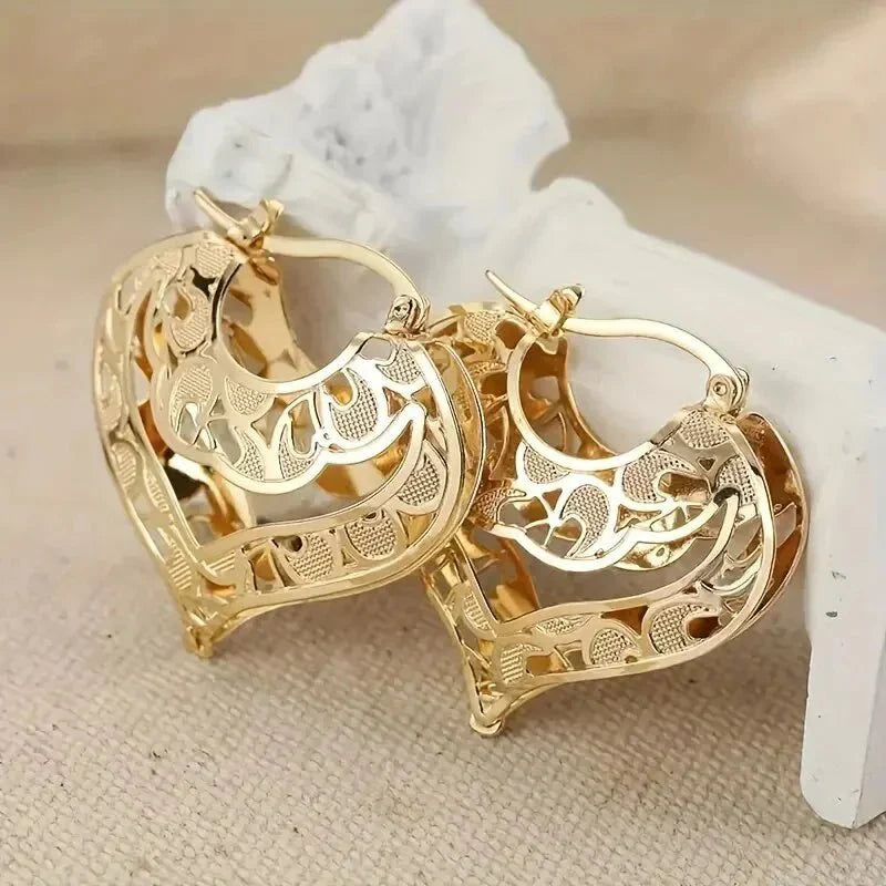 Classic Open Heart Drop Earrings
