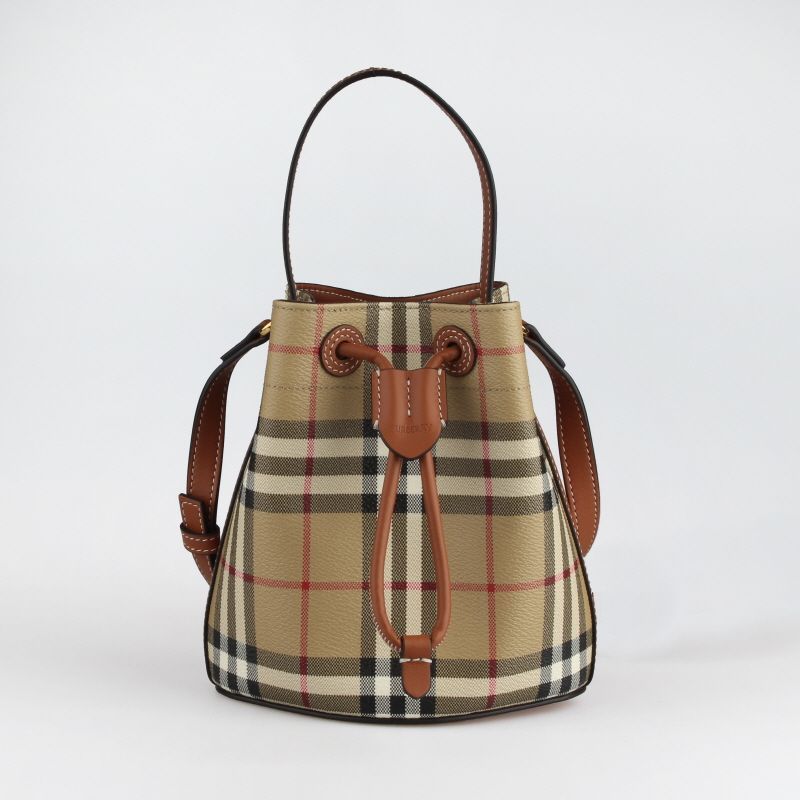 Burberry Mini Check Drawstring Bucket Bag 8109794 145742745