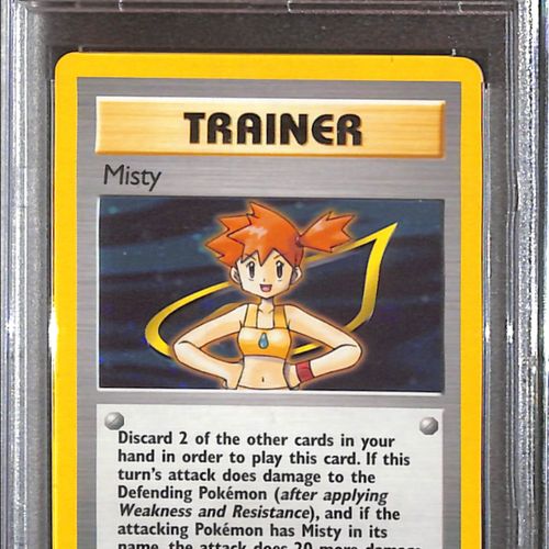 PSA9- 2000 Pokemon - Misty Holo 18/132 - 1st Edition Gym Heroes Graded Card