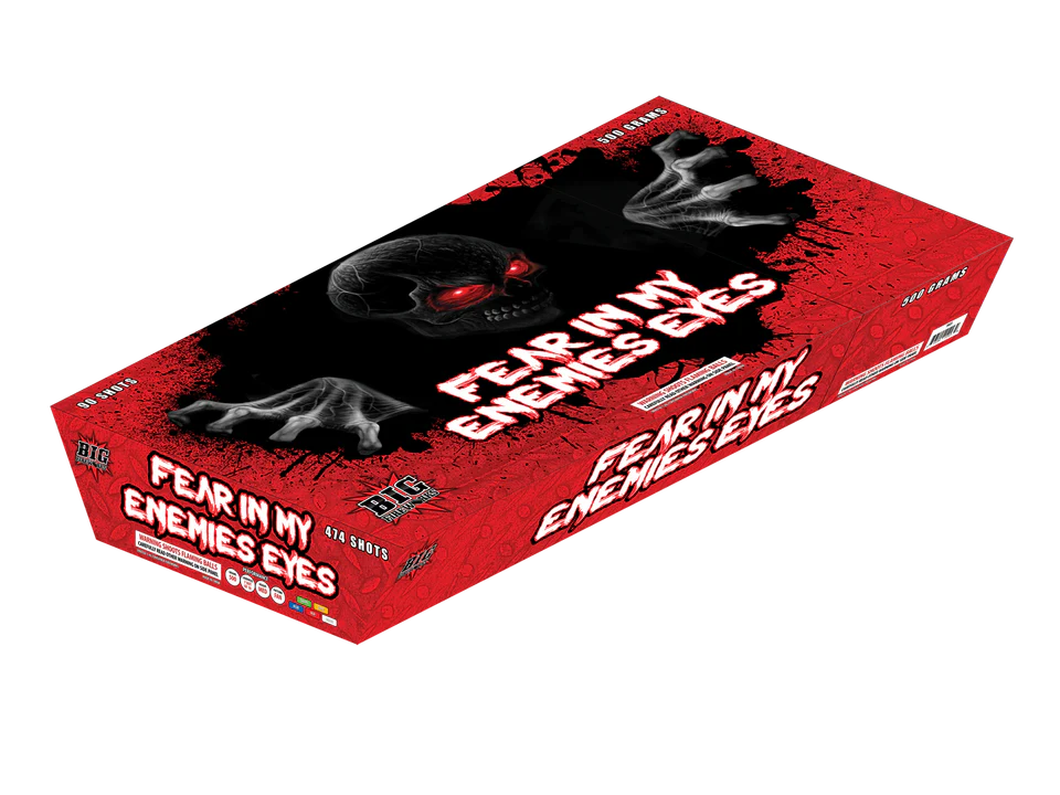Big Fireworks Fear In My Enemies Eyes 474 Shot 500 Gram Multi Effect Finale Cake Box