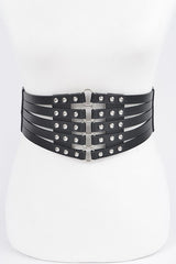 Studded Waist Elastic Belt
