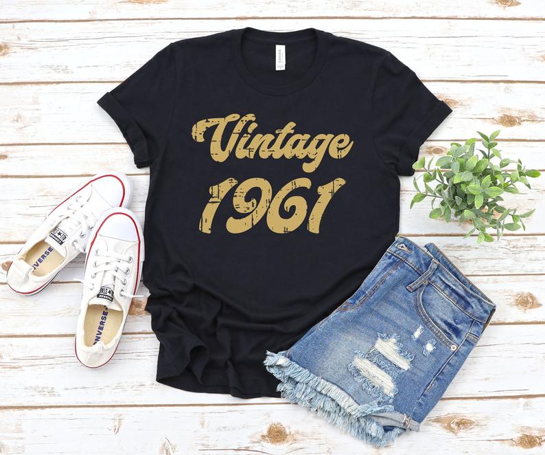 Vintage 1961 Shirt, 62nd Birthday Gift, Birthday Party, 1961 T-Shirt - XMAXVOGUE
