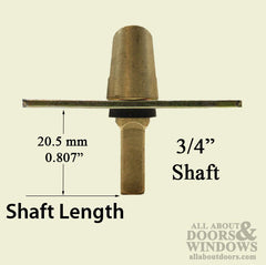 Fork Connector with Plate for Double French Casement Window - 3/4"  Shaft