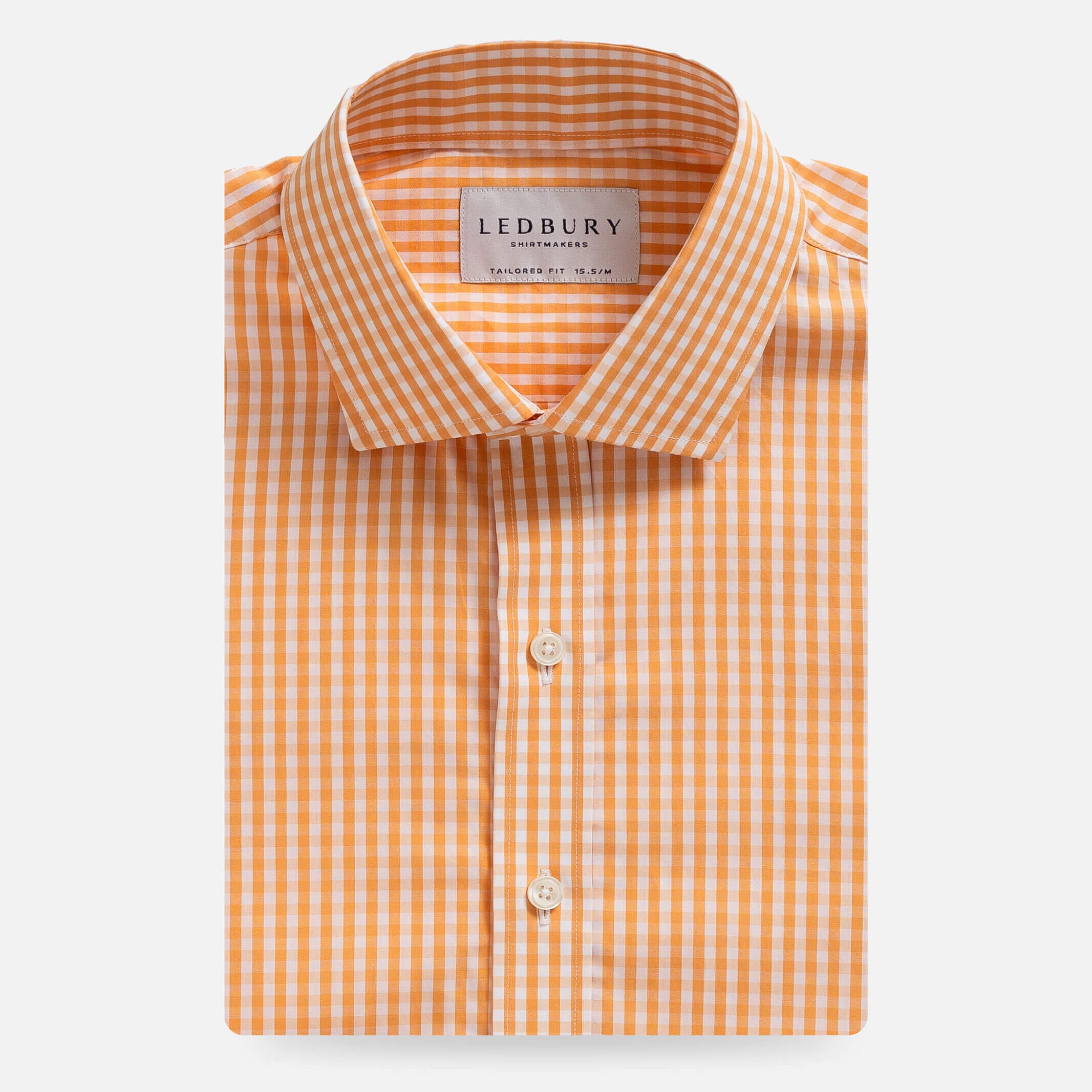 The Orange Bagley Gingham Dress Shirt Dress Shirt- Ledbury