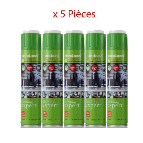 Lot De 5 Bombe à Mousse Nettoyante 650ML - Multiusages