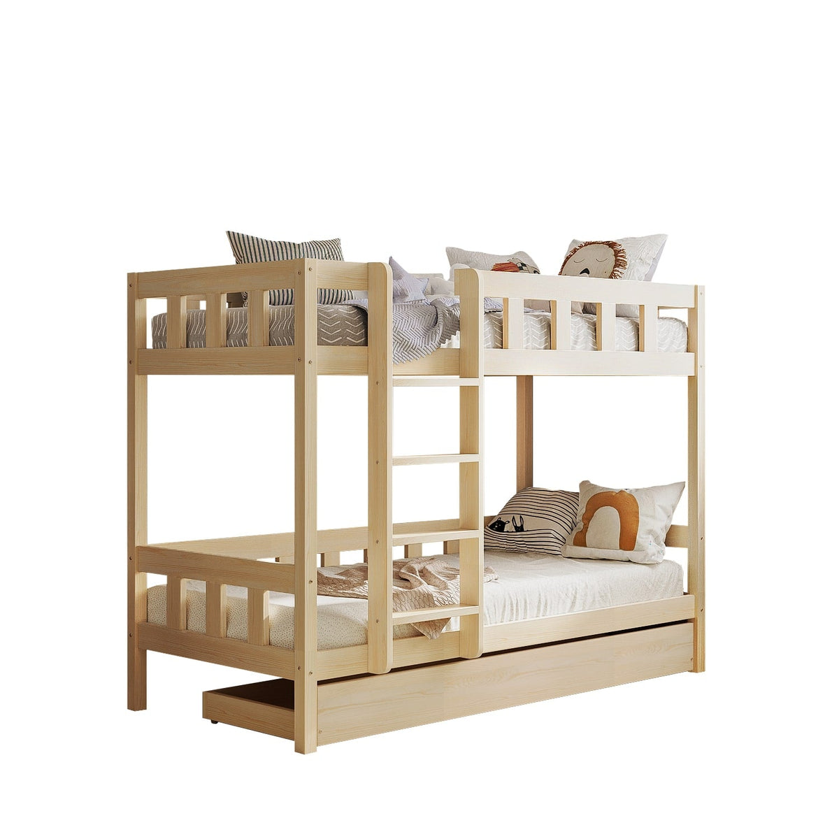 BusyKids Lit superposé TOTO-TWIN avec échelle – pour deux enfants 200 x 90 cm
