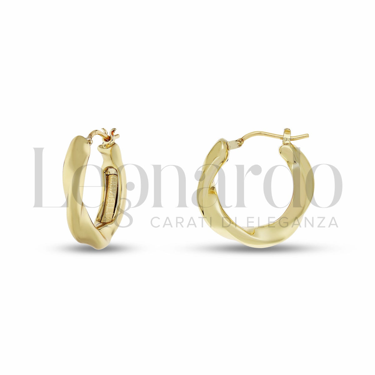 orecchini cerchi elettroformati oro giallo