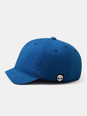Cloth Patch Skull Pattern Baseball Cap Fashion Short Brim Cap Outdoor Travel Vacation Casual  Hat