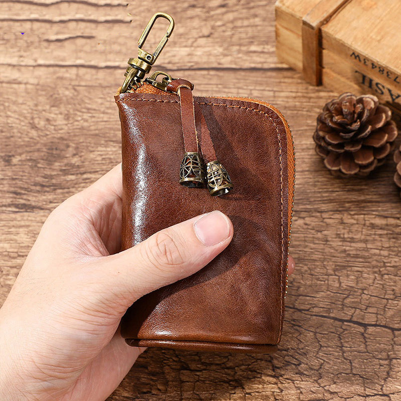 Retro Handmade Leather Key Bags Waist Bags