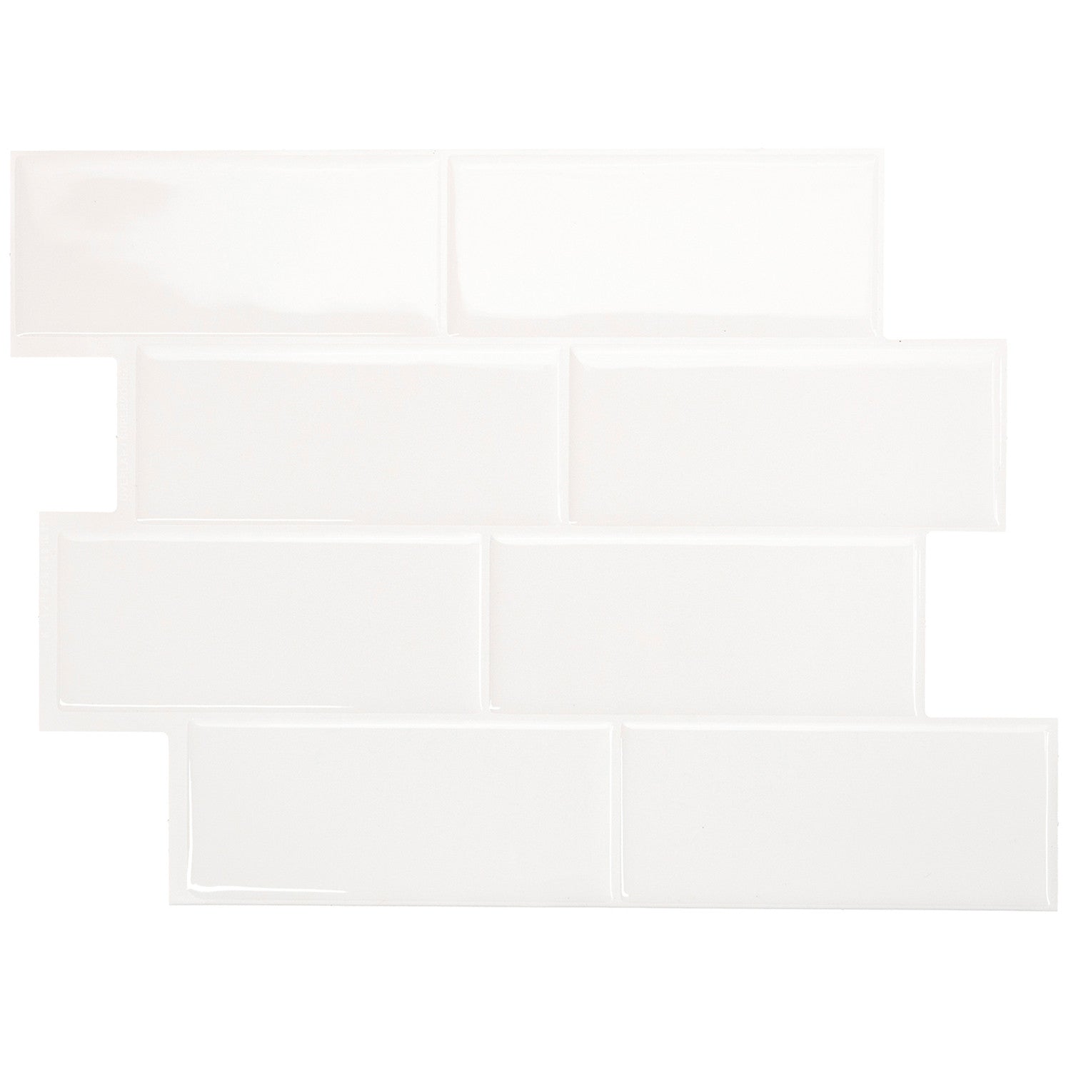 Smart Tiles Peel and Stick 4-Sheet 12 x 9 Backsplash - Metro Blanco|Dosseret Smart Tiles peler et coller 12 x 9, 4 feuilles - Metro Blanco