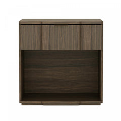 Clive Mid-Century Modern 22" Nightstand in Walnut (1-Drawer) | Table de nuit Clive style milieu du siecle 56 cm en noyer (1 tiroir)