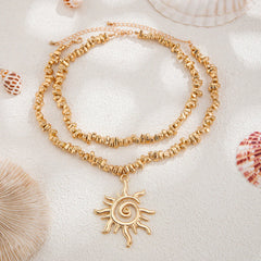 Spiral Sun Choker Necklace