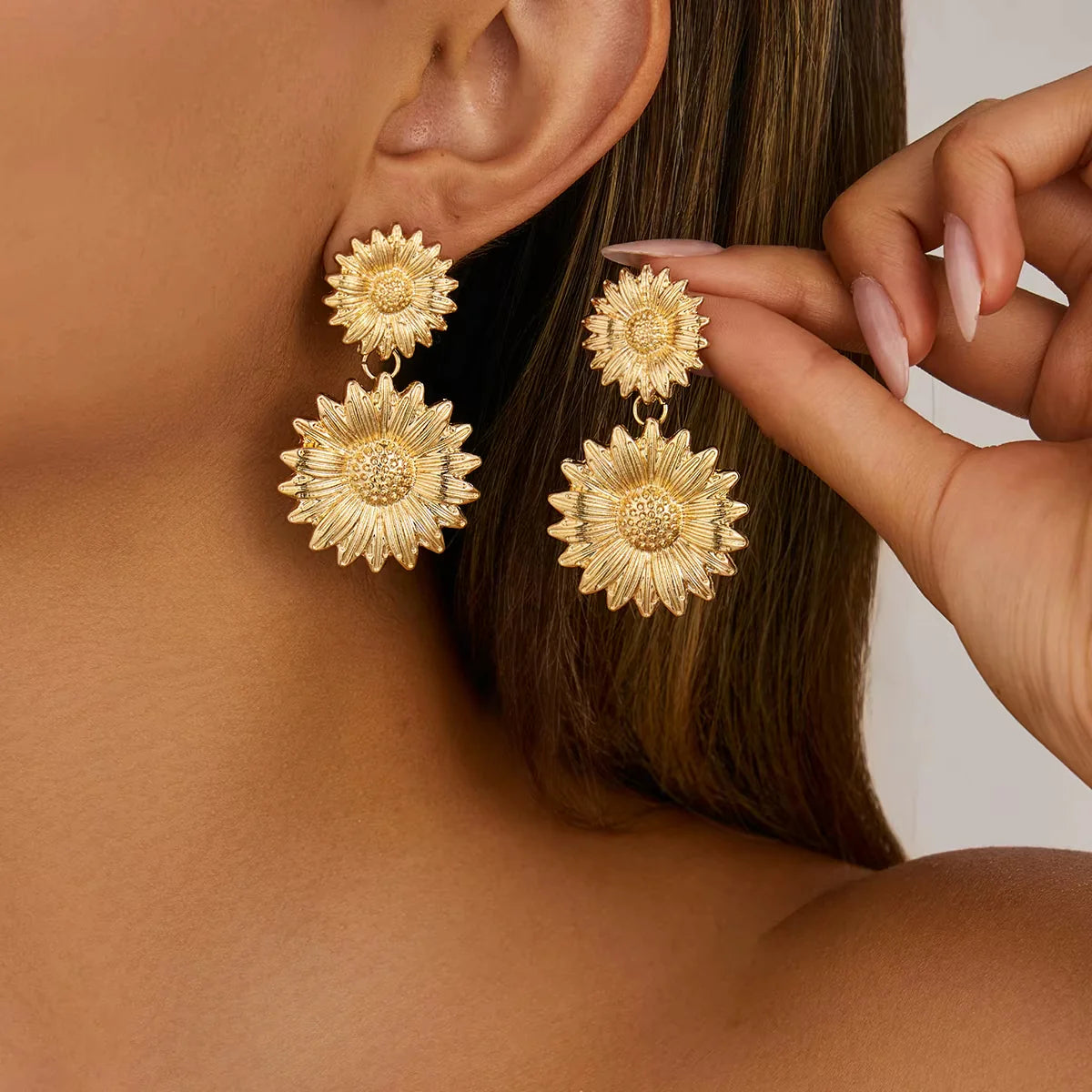 Sunflower Drop Earrings