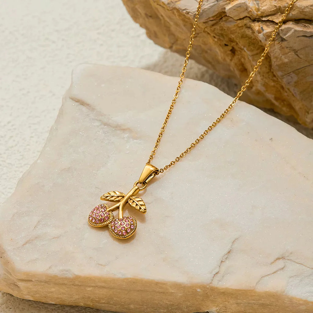 18K Cherry Blossom Necklace Stack