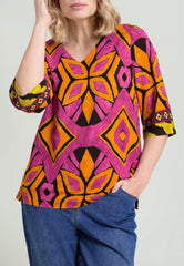 LUISA VIOLA Casacca Donna Caftano In Viscosa Fantasia ART. 2005F0-32M0