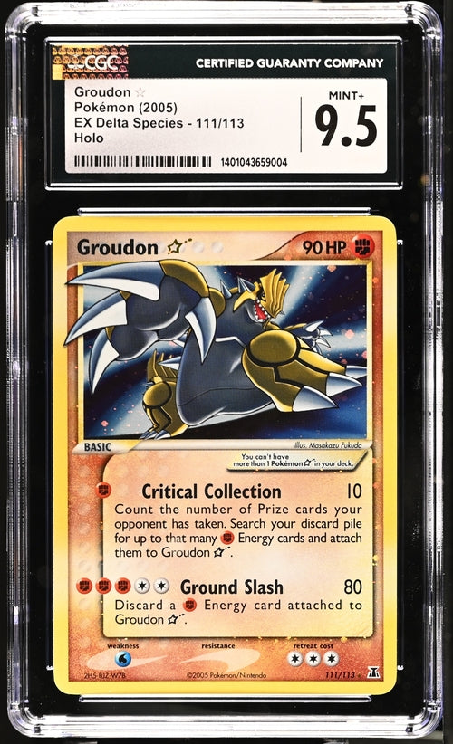 [SOLD] Pokemon TCG Graded Card: 2005 Gold Star Groudon English CGC 9.5