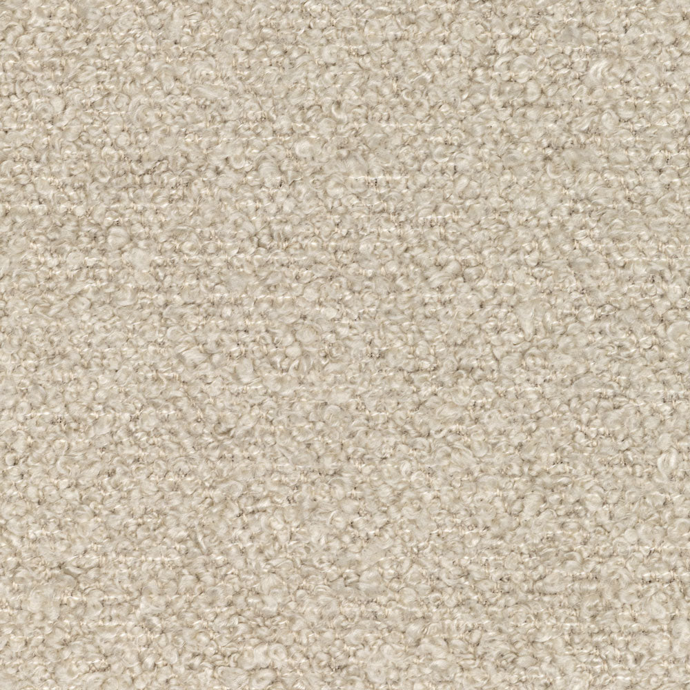Beige loop pile carpet with uniform and plush texture