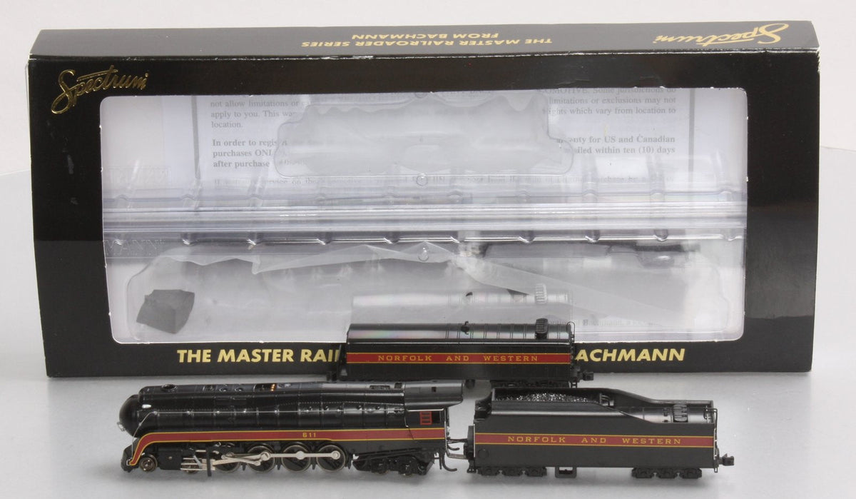 Bachmann 82154 N&W Class J 4-8-4 Steam Locomotive & Aux. Tender #611--Railfan