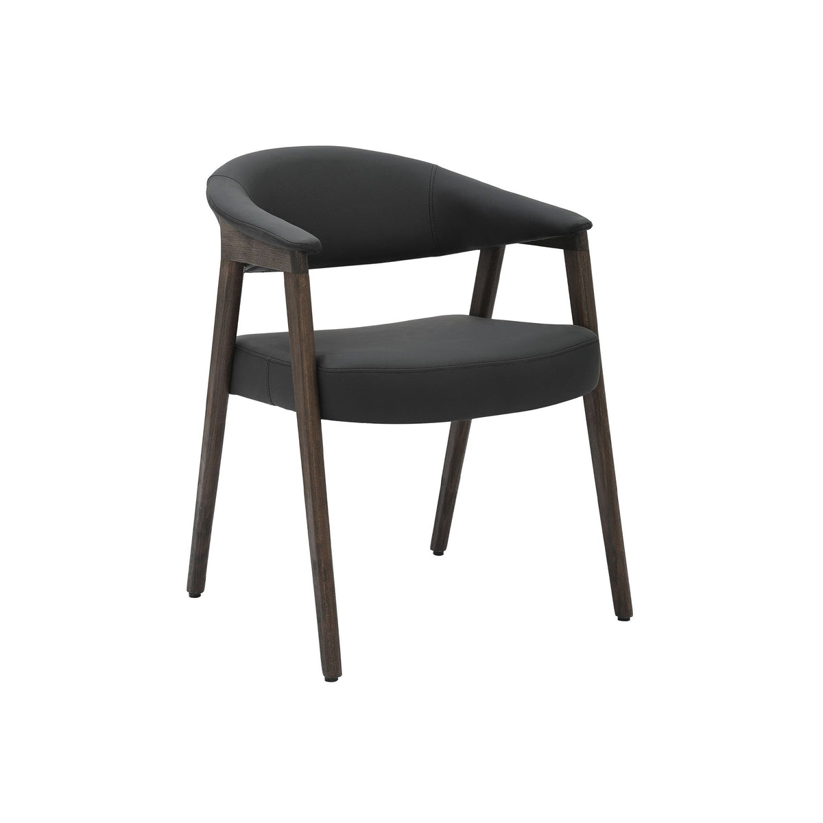 Bexley - Chaise de Salle à Manger - Noyer Foncé et Noir