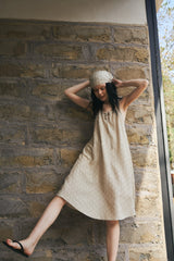Summer Garden Slip Dress-Linen Beige