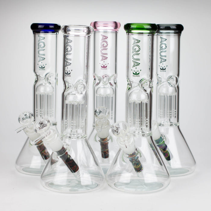 AQUA 10.5" Tree Arm Beaker Bong W/ Silicone Cap