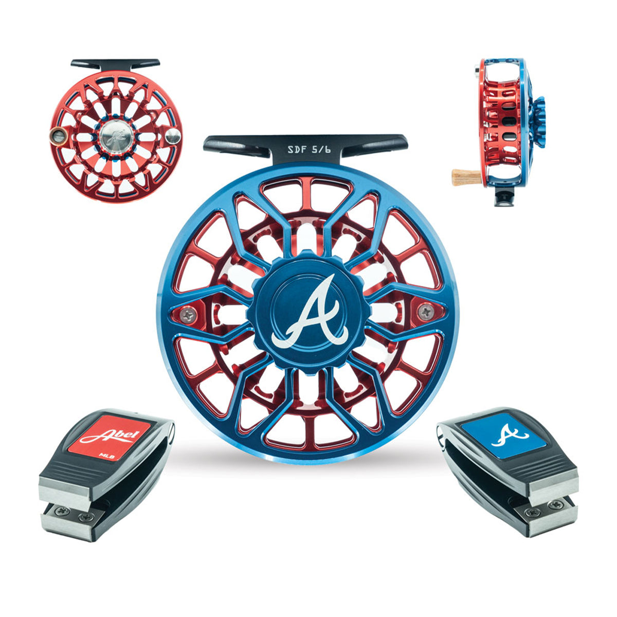 Abel SDF Reel 5/6 Ported MLB Atlanta Braves w/ Nipper - Madison River Fishing Company