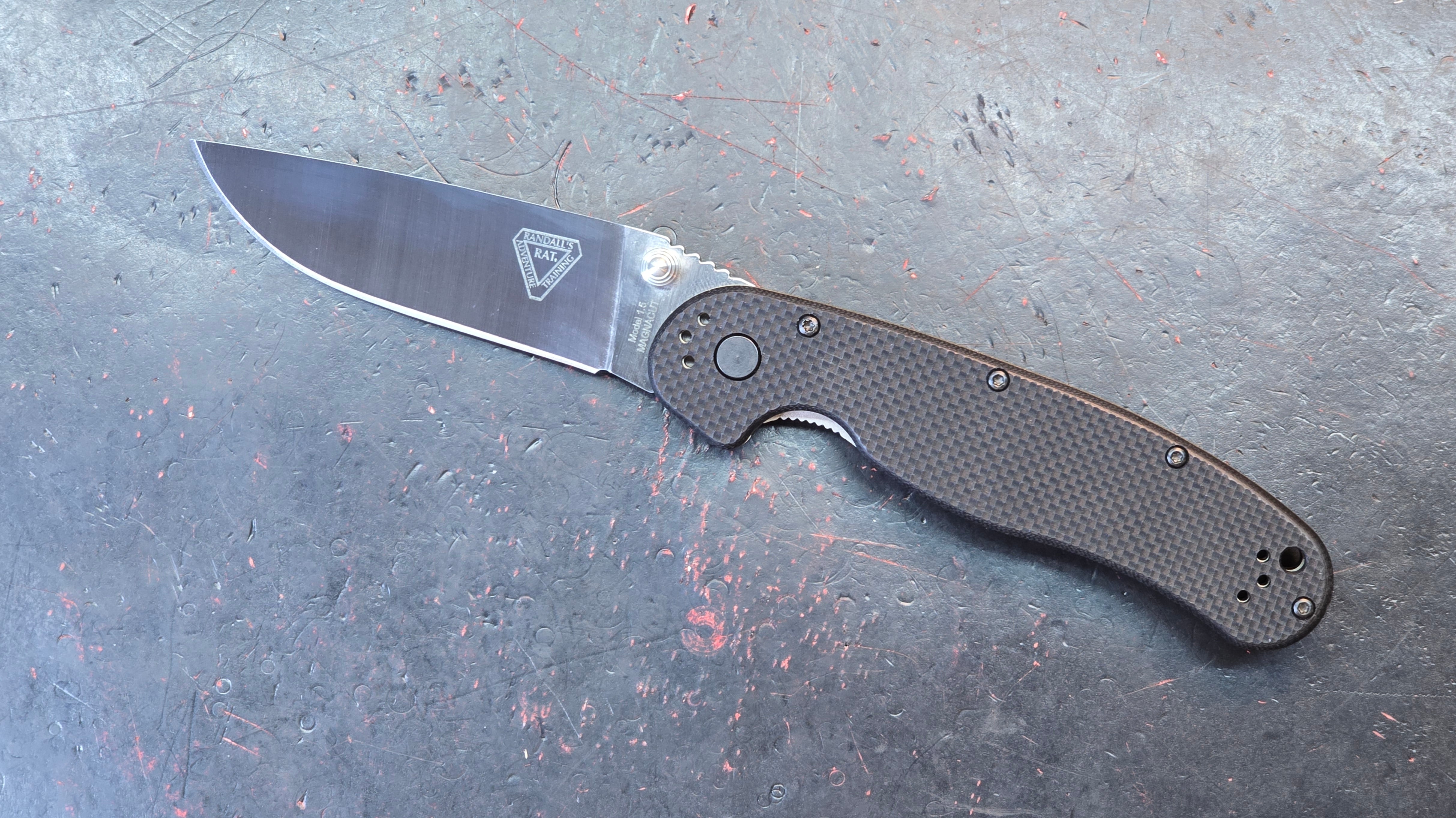 Ontario RAT 1.5 Folding Knife Black G10 Handle Magnacut