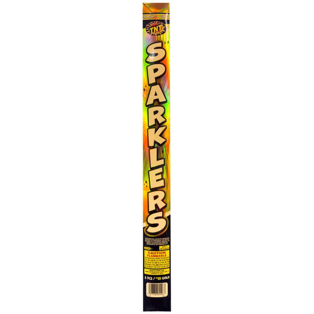 Gold #20 Sparklers, 5 Pack - Celebrate Everyday