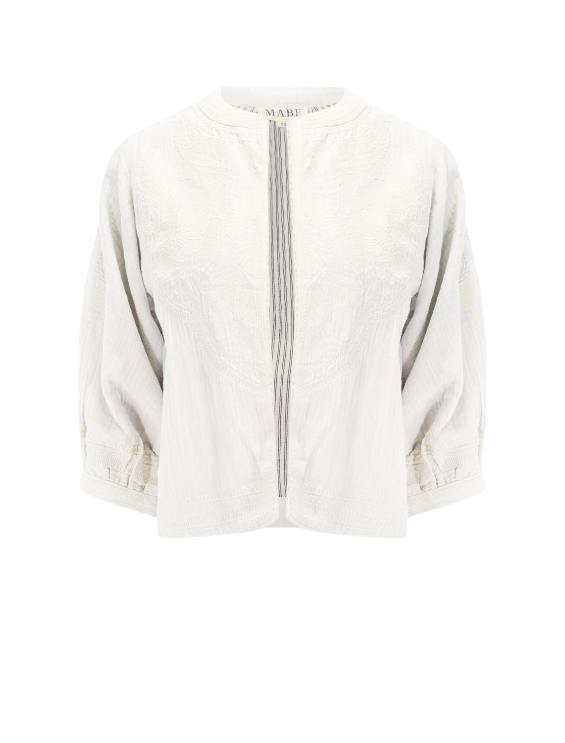 averi embroidered jacket in ivory
