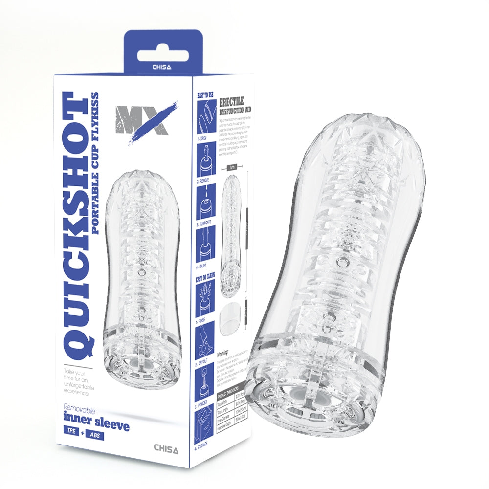 Chisa - Quickshot Portable Cup - Flykiss - Cup Masturbator - Transparant-Erotiekvoordeel.nl