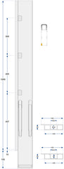 Kinnegrip / 120cm / K20 / Venstre / Bak / Aluminium