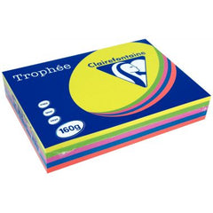 Clairefontaine Trophée - Paquet de 250 feuilles format A4 160g intense assortis - 1713C