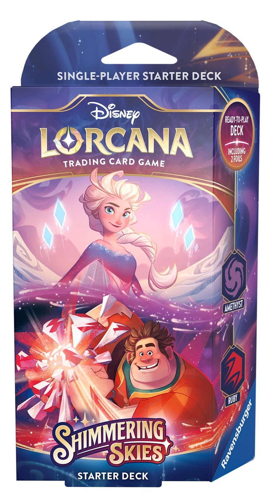 Disney Lorcana TCG Shimmering Skies Starter Deck Amethyst / Ruby MK7VDES15U |0|