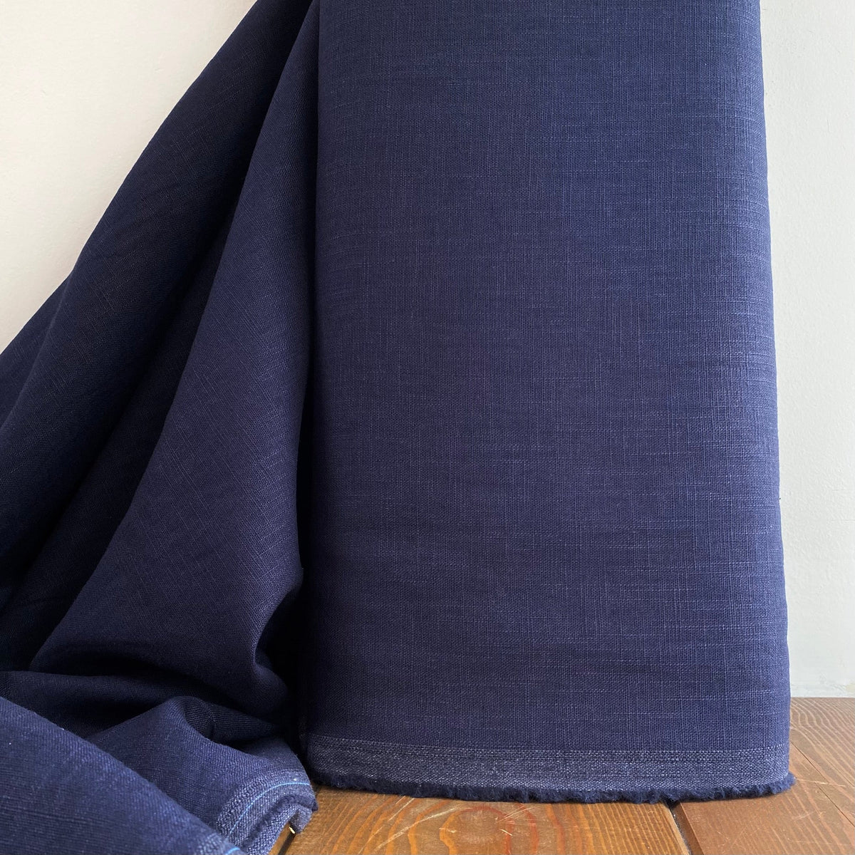 230 Washed Linen Cotton Fabric - Navy
