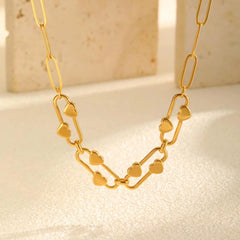 Linked Love Paperclip Necklace
