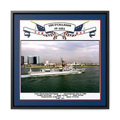 USS O'Callahan FF-1051 Navy Floating Frame Photo Front View