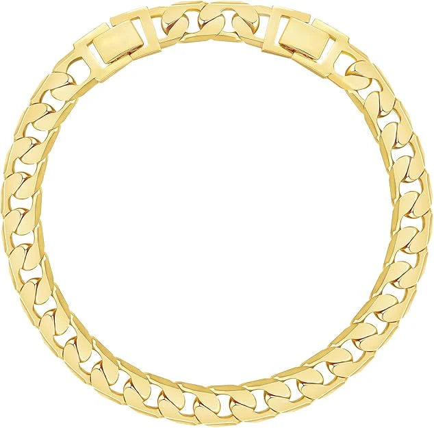 2pc 14K Chunky Link Bracelet Set