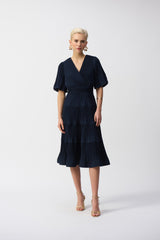 Pleated Woven Fit And Flare dress 251905