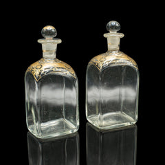 Pair of Antique Tincture Bottles, English, Glass Apothecary Jars, Georgian, 1800