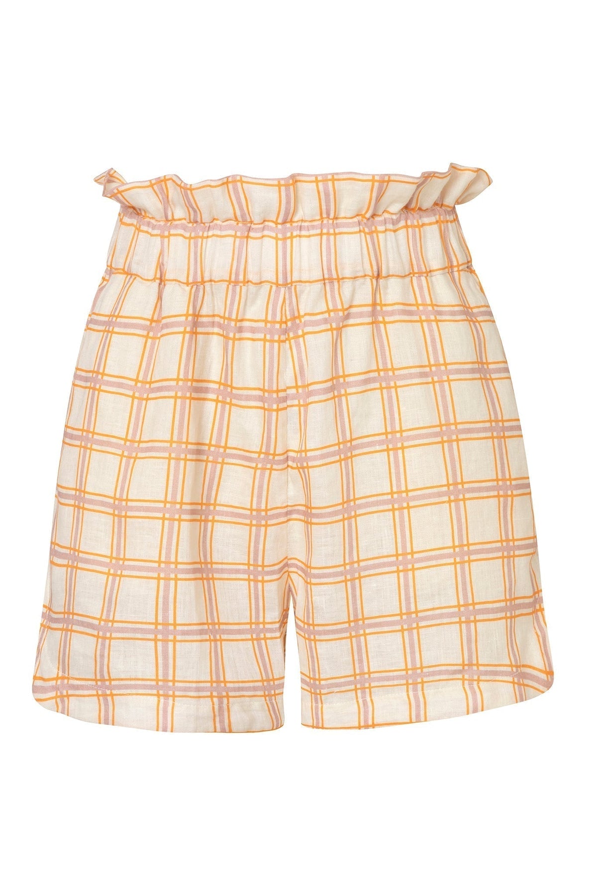 San Antonio Linen Short / Cream and Butter Scotch