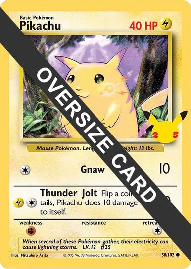 Pikachu 58/102 (25th Anniversary) (58/102) [First Partner Pack Jumbo Cards]