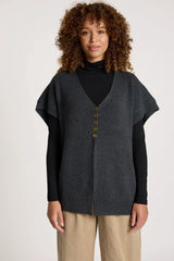 Eb & Ive Berber Vest Cardigan- Charcoal