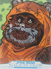 Wicket Ewok Artist Sketch Card Ibrahim Ozkan Star Wars Galactic Files Topps 1/1