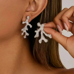 Irregular Coral Stud Earrings