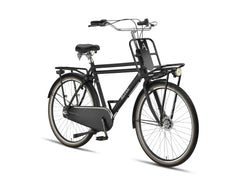 28 Zoll Aluminium Altec Retro 3 Gang Shimano Nexus Herren Hollandrad schwarz mit Frontträger d