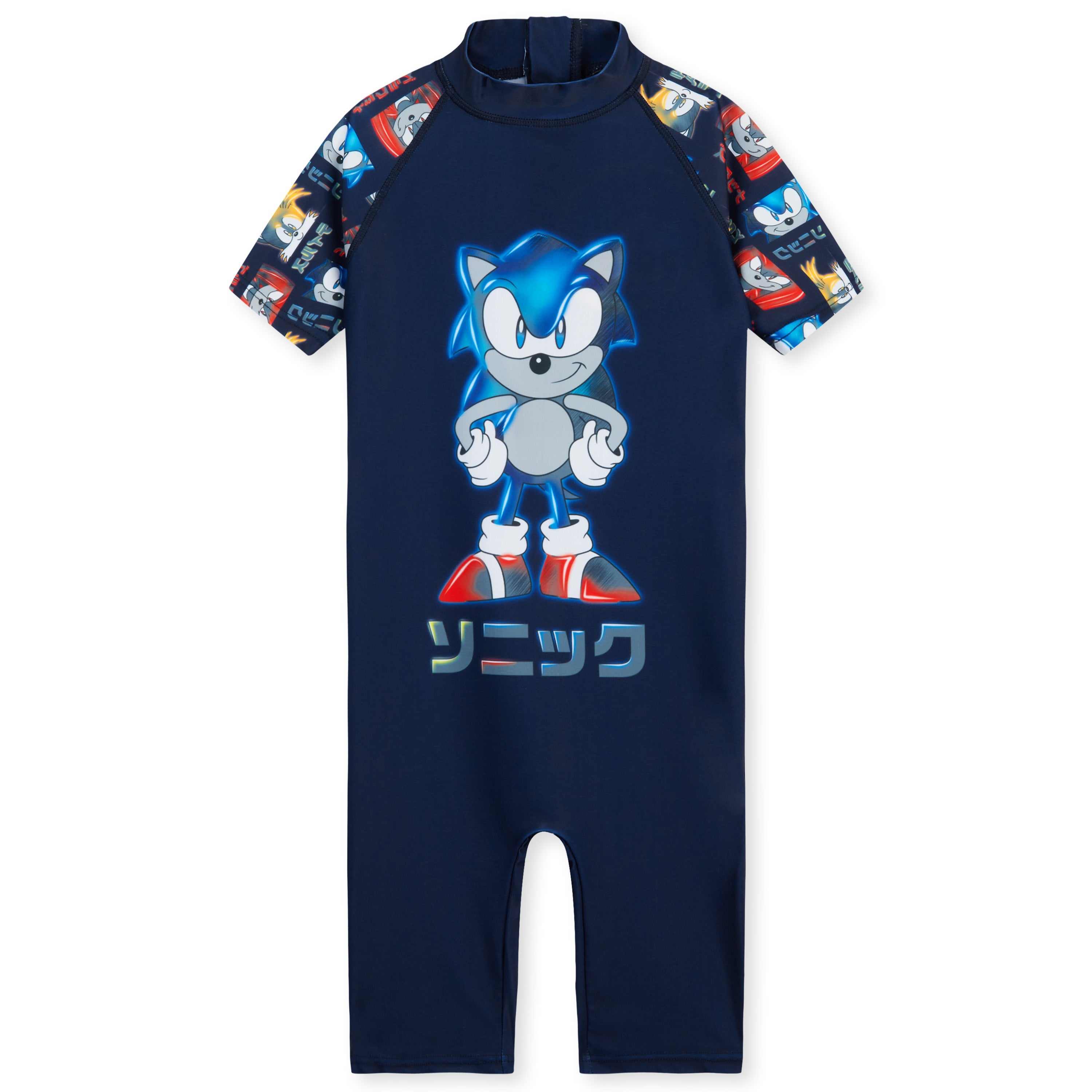 SONIC THE HEDGEHOG Boys Swimming Costume Summer Holiday Essentials for Kids - Get Trend